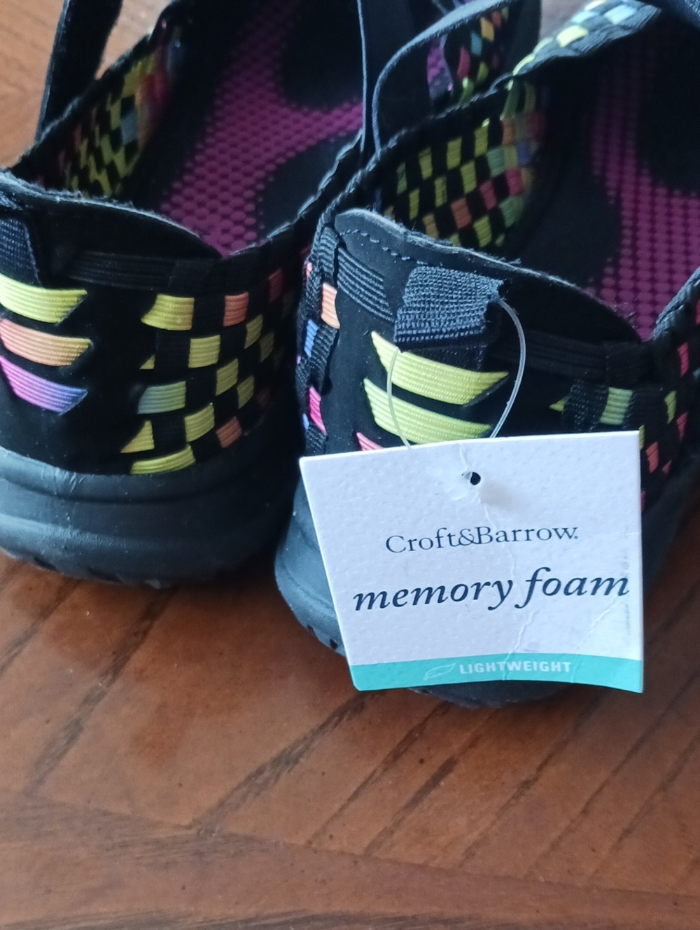 Black Multi-Color Woven Mary Jane Shoes - Picture 5 of 6
